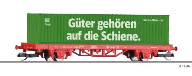 Tillig 17487 - TT - Containertragwagen Güter gehören auf die Schiene, DB AG, Ep. VI